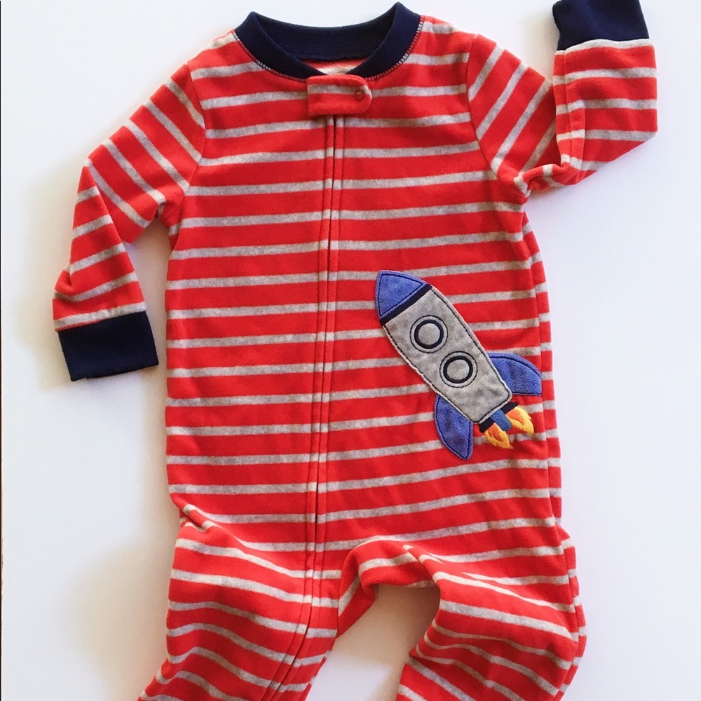 Carter's Rocket Ship Flannel Pajamas (12Mo)